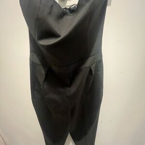 Theory Black Satin Jumpsuit
